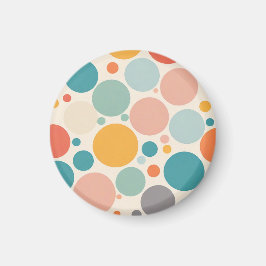 Färgfläckig Polka dots Magnet