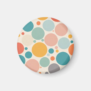 Färgfläckig Polka dots Magnet