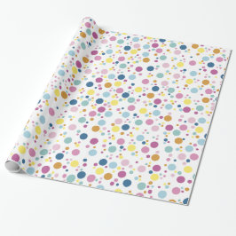Färgfläckig Polka dots Mönster Presentpapper