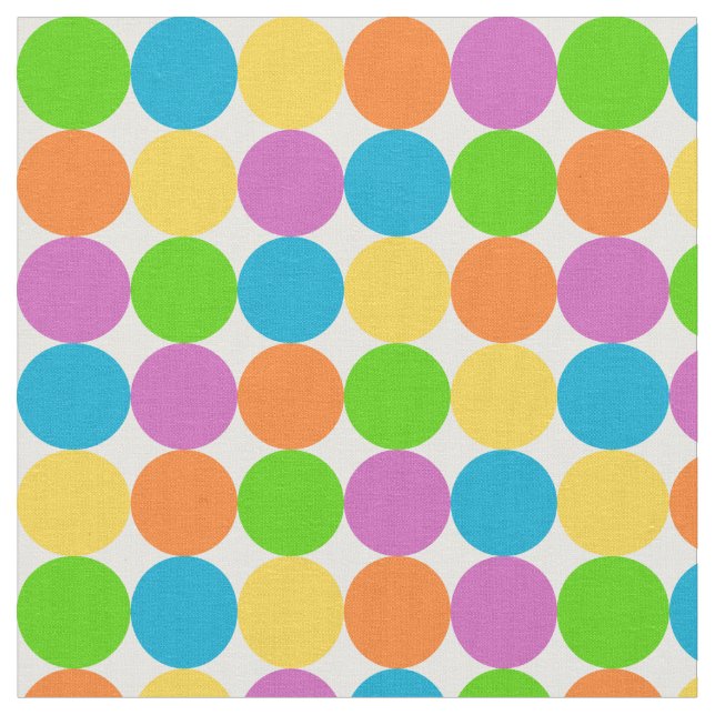 Färgfläckig Polka dots Mönster Tyg (Närbild)