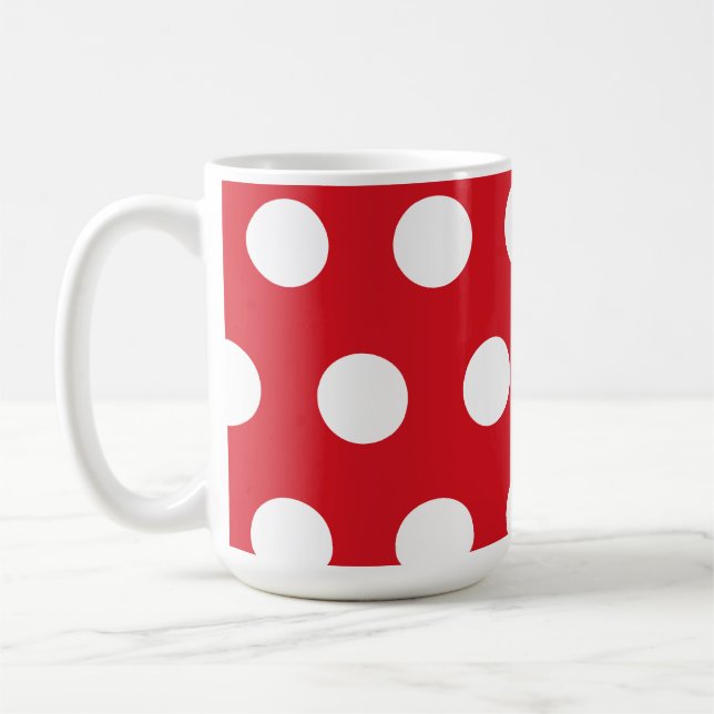 Färgfläckig Polka dots Mugg (Vänster)