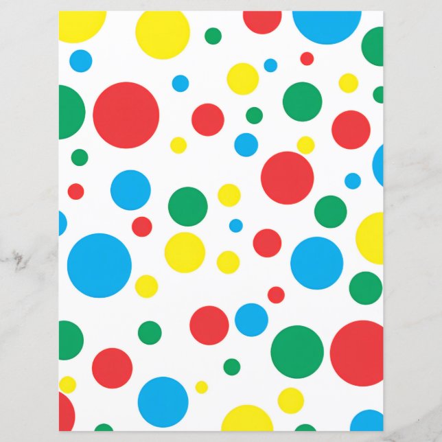 Färgfläckig Polka dots Pappra Lakan (Framsida)