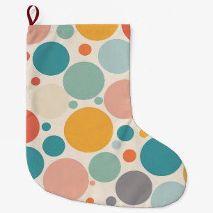 Färgfläckig Polka dots Stor Julstrumpa