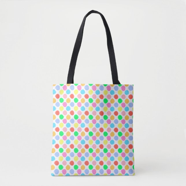 Färgfläckig Polka dots Tygkasse (Framsida)