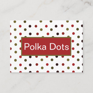 Färgfläckig Polka dots Visitkort