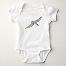 Färgfläckig pterodactyl Cute Baby Dinosaur Art