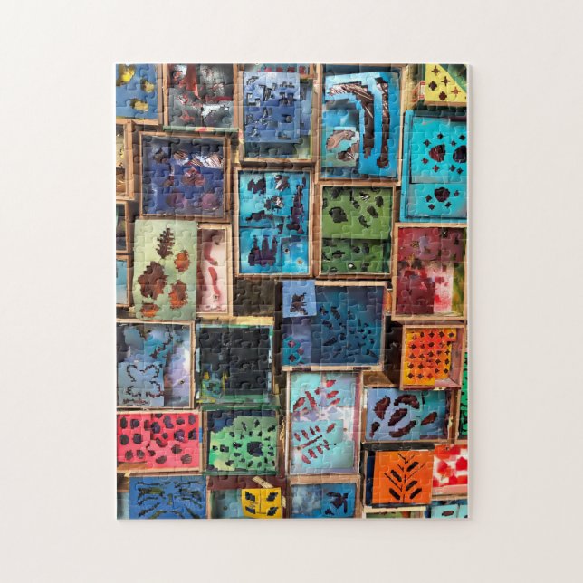 Färgfläckig Ramar Pussel (Vertikal)