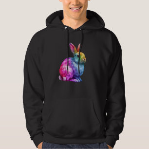 Färgfläckig regnbåge, kanin, Djurälskare Hoodie