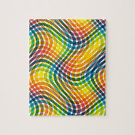 Färgfläckig regnbåge Mönster Pussel