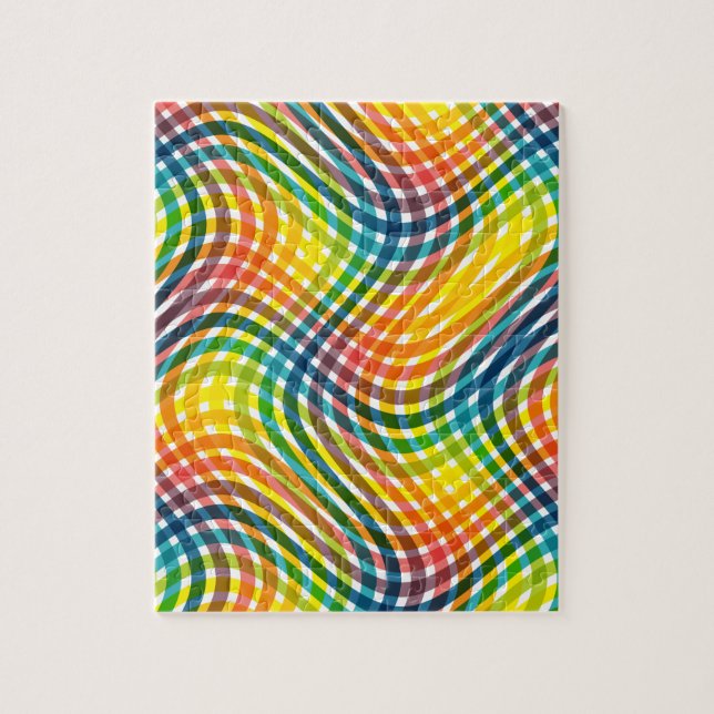 Färgfläckig regnbåge Mönster Pussel (Vertikal)