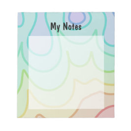 Färgfläckig regnbåge Pride Wiggle Anteckningsblock