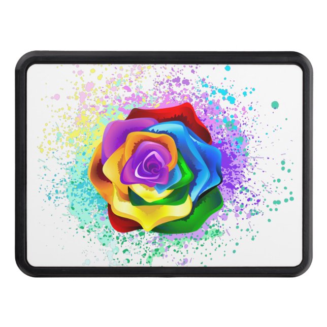 Färgfläckig regnbåge Ro Dragkroksskydd (Framsidan)