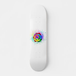 Färgfläckig regnbåge Ro Mini Skateboard Bräda 18,5 Cm