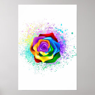 Färgfläckig regnbåge Ro Poster