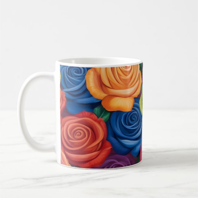 Färgfläckig ro mönster kaffemugg (Vänster)