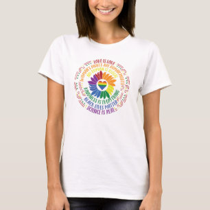 Färgfläckig Social-rättvisa Ord art T Shirt