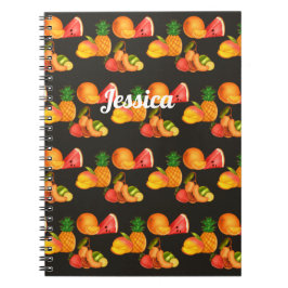 Färgfläckig sommarfrukt Salad Anteckningsbok