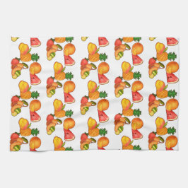 Färgfläckig sommarfrukt Salad Kökshandduk