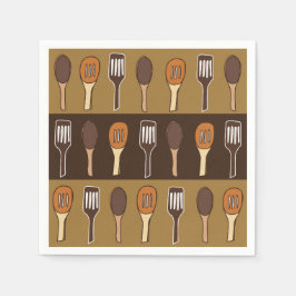 Färgfläckig spatula Kitchen Cooking Party Pappersservett