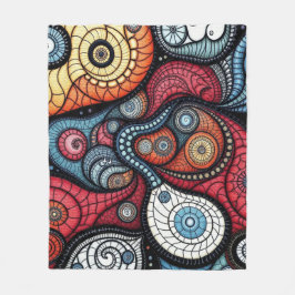 Färgfläckig Spiral Art Fleecefilt