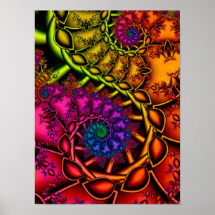 Färgfläckig Spiral Poster
