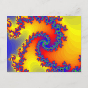 Färgfläckig Spiral: Vykort