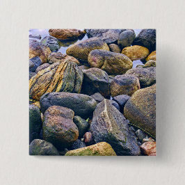 Färgfläckig sten knapp