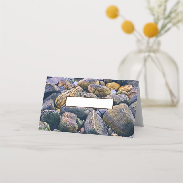 Färgfläckig sten placeringskort (Framsida)