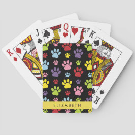 Färgfläckig Tassar, Tass Mönster, Hund, Tassar, di Casinokort