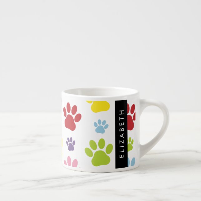 Färgfläckig Tassar, Tass Mönster, Hund, Tassar, di Espressomugg (Höger)