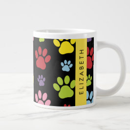 Färgfläckig Tassar, Tass Mönster, Hund, Tassar, di Jumbo Mugg