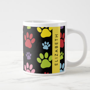 Färgfläckig Tassar, Tass Mönster, Hund, Tassar, di Jumbo Mugg