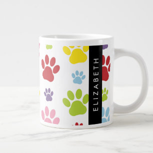 Färgfläckig Tassar, Tass Mönster, Hund, Tassar, di Jumbo Mugg