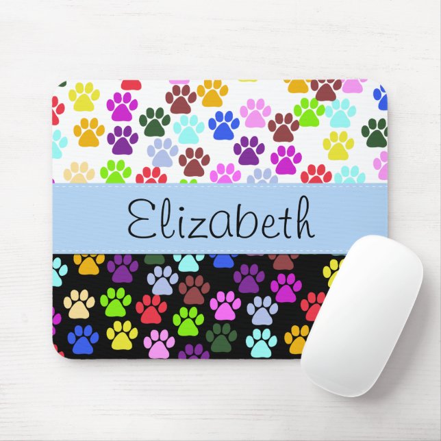 Färgfläckig Tassar, Tass Mönster, Hund, Tassar, di Musmatta (Med mus)