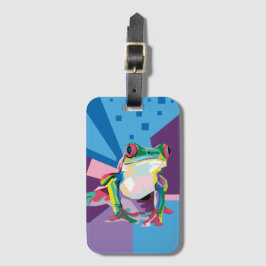 Färgfläckig Träd Frog Porträtt Bagagebricka
