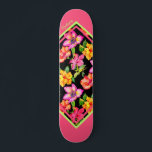 Färgfläckig Tropical Modern Blommigt Personlig Nam Mini Skateboard Bräda 18,5 Cm<br><div class="desc">Den här moderna designen har ett färgstarkt tropiskt blommönster med personligen namn. Anpassa genom att redigera texten i textrutan. #skatebods #skaterlife #coola #tropiCool #sport #outdoor #roligt</div>