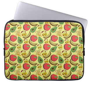 Färgfläckig tropisk frukt, sömlös mönster laptop fodral