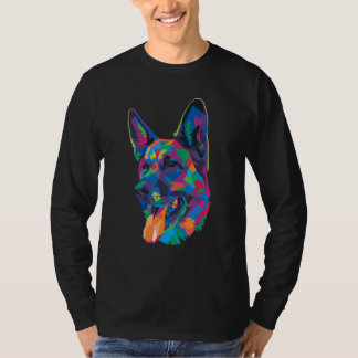 Färgfläckig tysk Shepherd Hundägare Hund Pastel Ar T Shirt