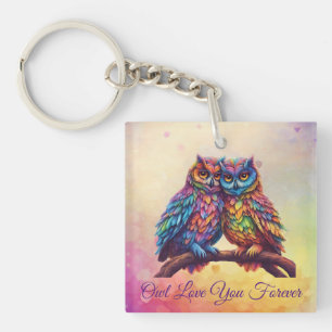 Färgfläckig Uggla-Love birds-Valentines day-gift-