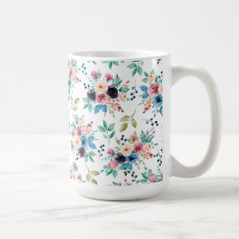 Färgfläckig vår blommor mönster kaffemugg