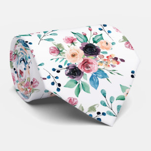 Färgfläckig vår blommor mönster slips