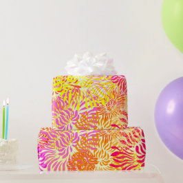 Färgfläckig Vår blommor Presentpapper