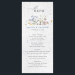 Färgfläckig Vår Wildblomme Meadow Bröllop Meny<br><div class="desc">Fånga naturens skönhet på din speciella dag med vår exquisite wildblomma water color bröllop-meny. Elegant,  unik och blomning med kärlek. Använda fält att anpassa ditt mönster med egna formuleringar och detaljer. Om du vill ändra teckensnittet stil,  färg eller textplacering klickar du bara på knappen "Anpassa ytterligare".</div>