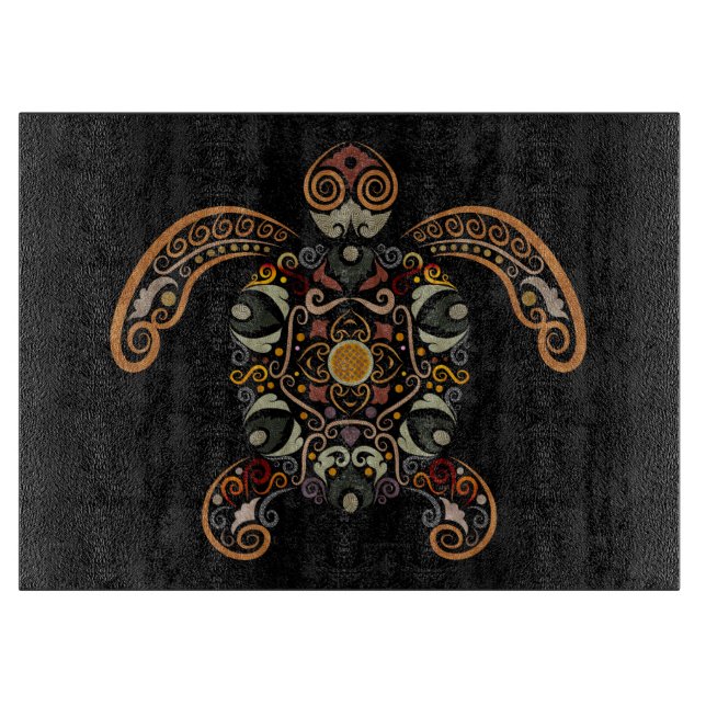 Färgfläckig vintage-sköldpaddsdesign (Framsidan)