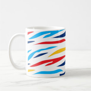 Färgfläckig Zebra ränder Kaffemugg
