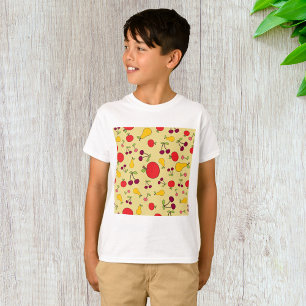 Färgfläckiga bär, Mönster, körsbär och päron T Shirt