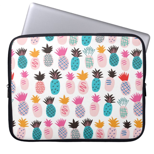 Färgfläckiga minimalistiska ananas och leav av abs laptop fodral (Framsidan)