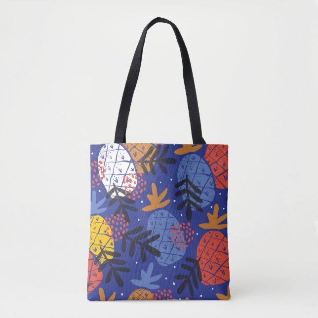 Färgfläckiga minimalistiska ananas och leav av abs tygkasse (Framsida)