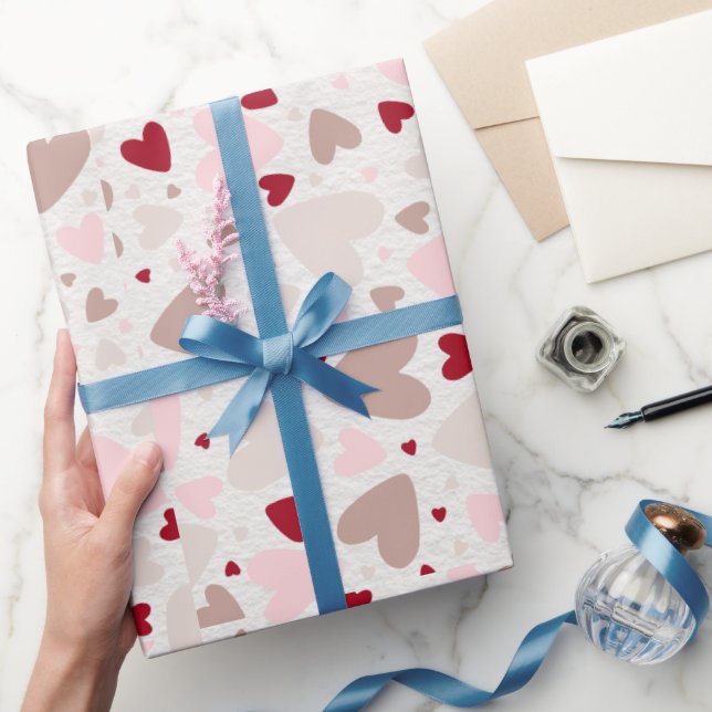 Färgfläckiga minimalistiska små örter Kärlek Presentpapper (Gifting)