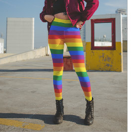 Färgfläckiga regnbågslackor leggings
